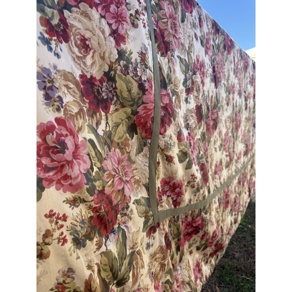 VTG 5 Piece Chaps Ralph Lauren Rosemont Q Comforter, Shams Bedskirt Reversible